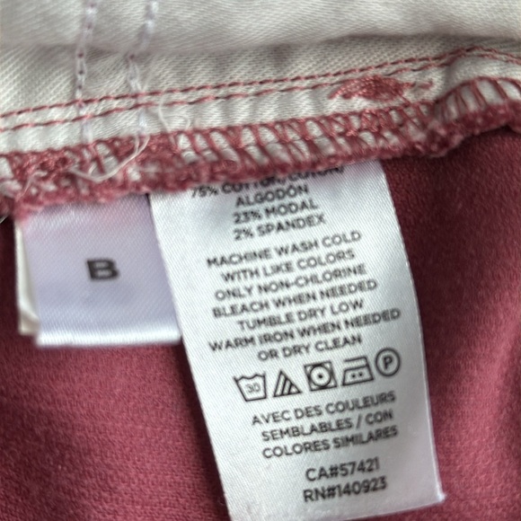 LOFT Skinny Corduroy Pants Burgundy Merlot Size 28 - Picture 8 of 16